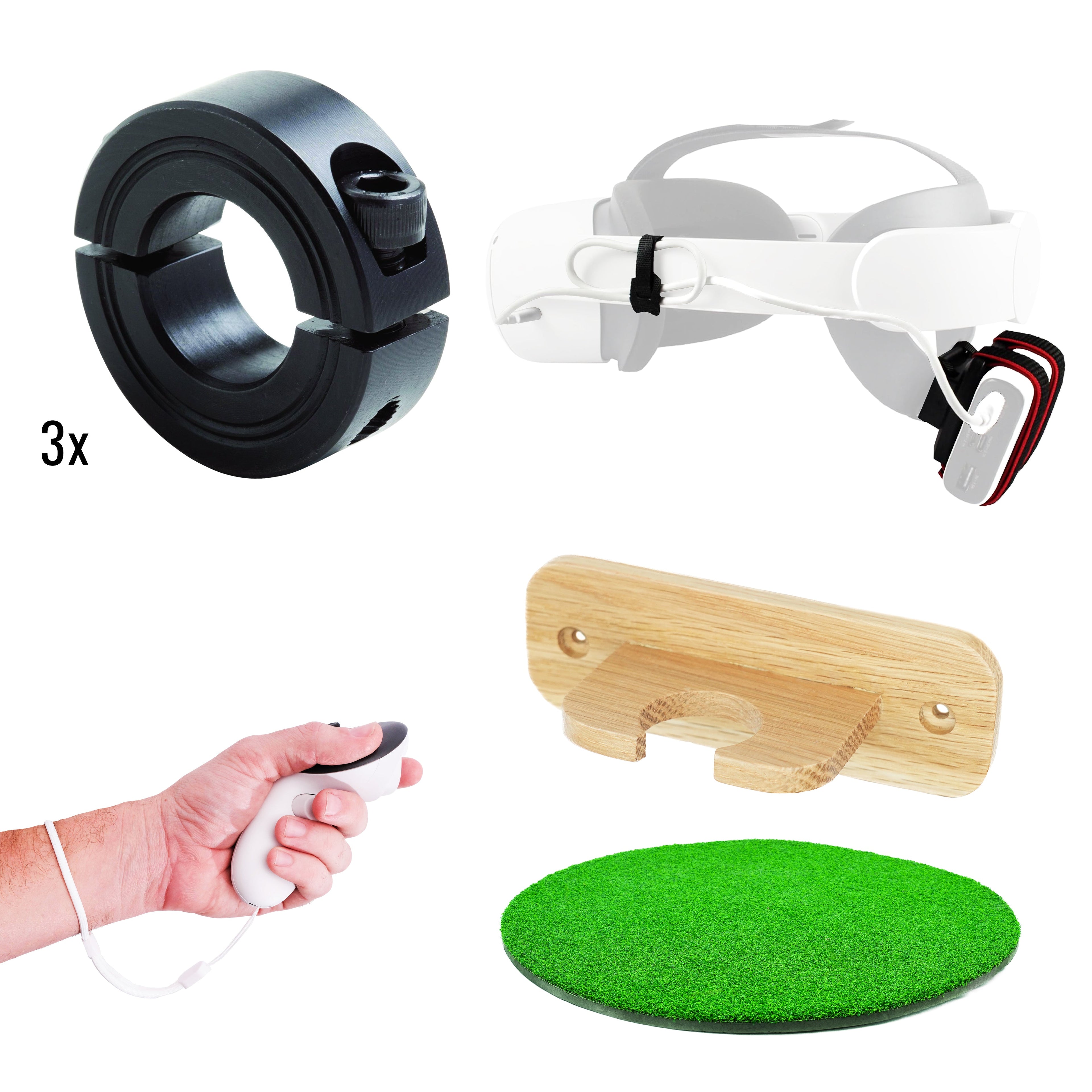 DriVR Ace - VR Golf Club Handle Accessory - Compatible with Quest 3/3s and Pro